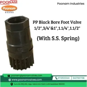 PP Black Bore Foot Valve