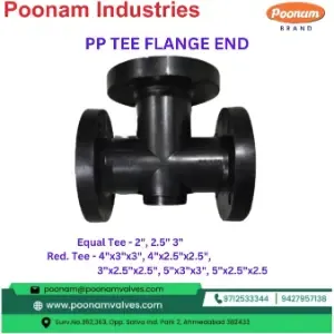 PP Tee Flange End Equal Reducing