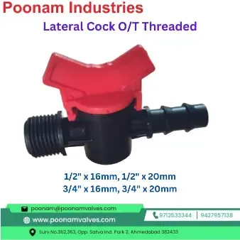 PP Lateral Cock Ot — PP Lateral Cocks by Poonam Industries