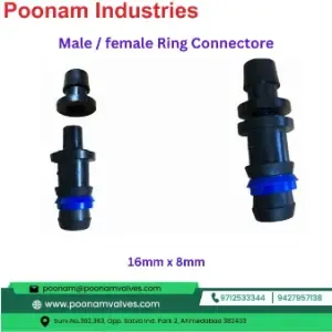 PP 16mm X 8mm Male Connectore Femail Ring Connectore