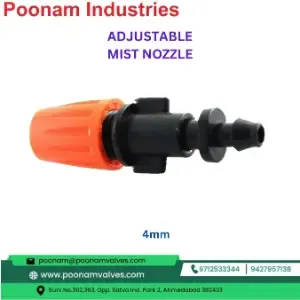 PP Adjustable Mist Nozzle 4mm Fogger