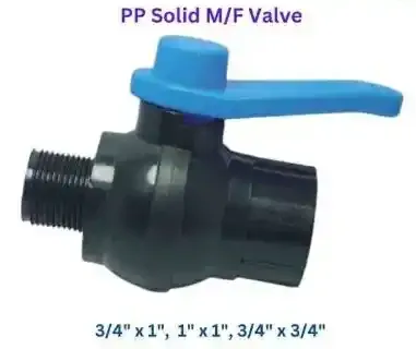 PP Solid Mt Valve 34 X 1