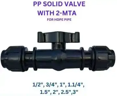 PP Solid Valve With 2 Mta