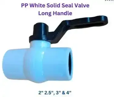 PP White Solid Seal Valve Long Handle