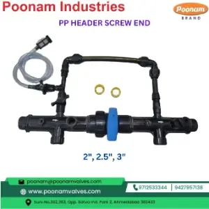 PP Header Assembly Screw End with Ventury Set - product photo by Poonam Industries, Ahmedabad